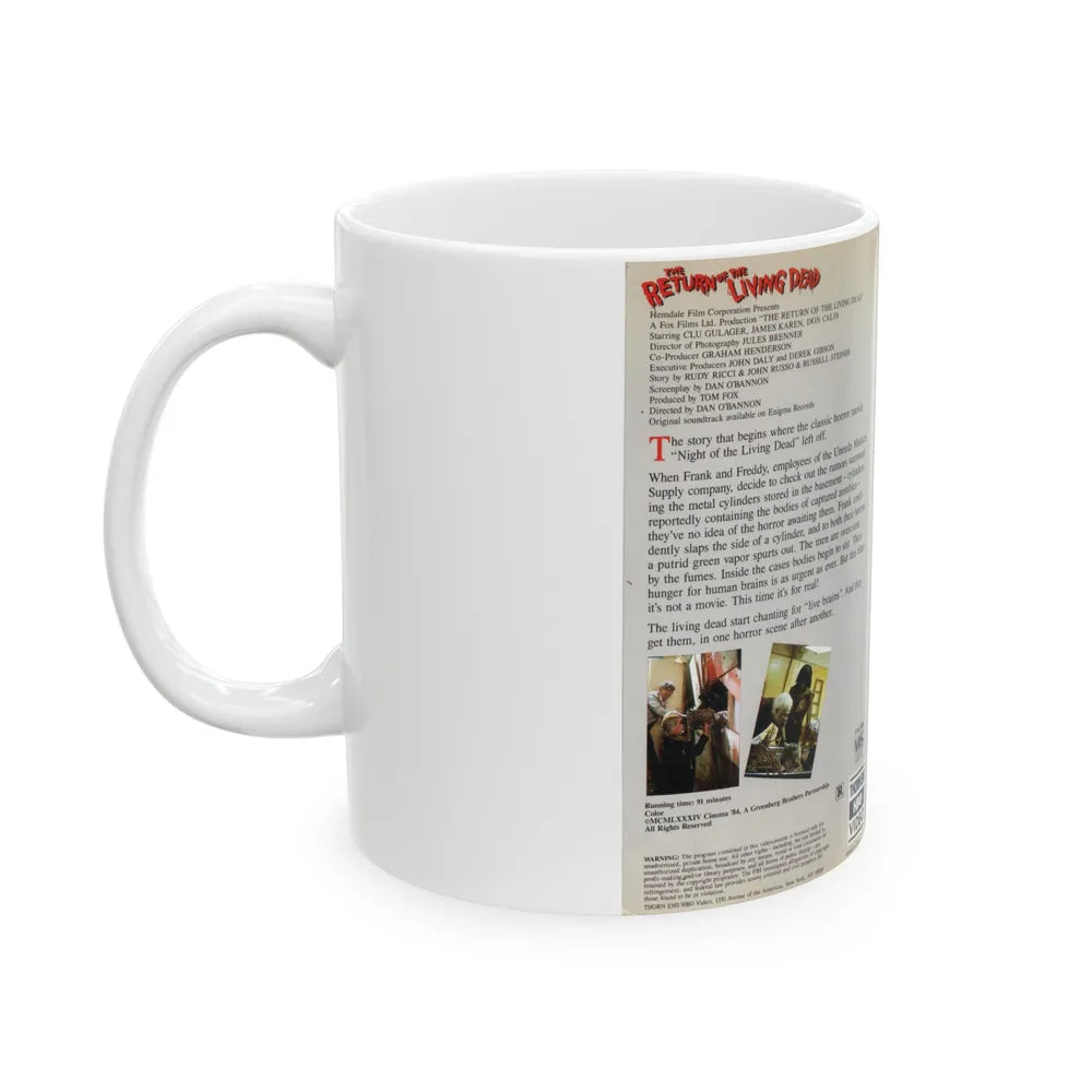 THE RETURN OF THE LIVING DEAD (VHS COVER) - White Coffee Mug-Go Mug Yourself