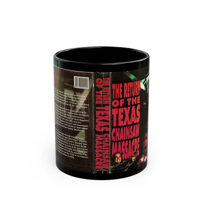 THE RETURN OF THE TEXAS CHAINSAW MASSACRE (VHS COVER) - Black Coffee Mug-11oz-Go Mug Yourself