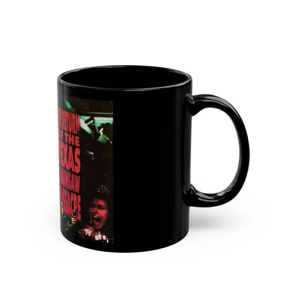 THE RETURN OF THE TEXAS CHAINSAW MASSACRE (VHS COVER) - Black Coffee Mug-Go Mug Yourself