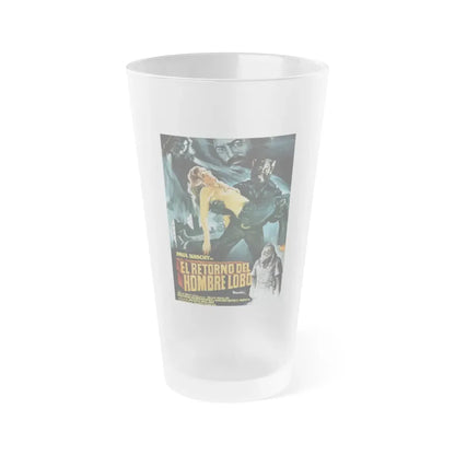 THE RETURN OF THE WOLF MAN 1957 Movie Poster - Frosted Pint Glass 16oz Default Title - Go Mug Yourself