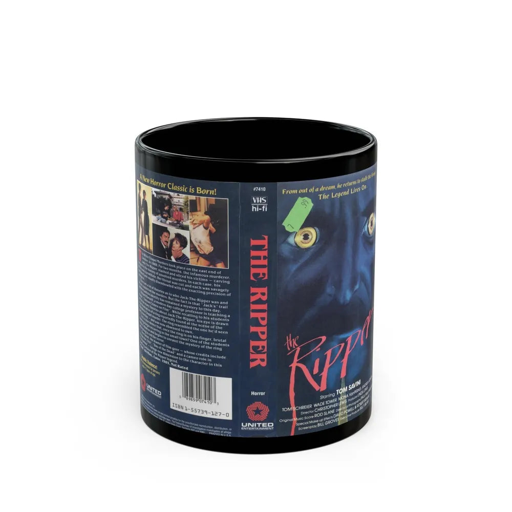 THE RIPPER (VHS COVER) - Black Coffee Mug-11oz-Go Mug Yourself