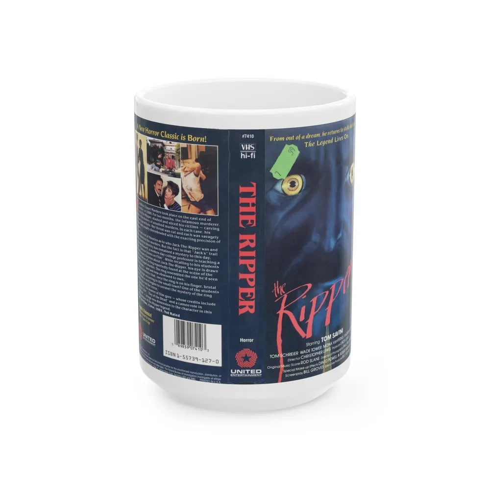 THE RIPPER (VHS COVER) - White Coffee Mug-15oz-Go Mug Yourself