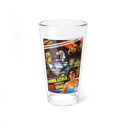 THE ROBOT VS THE AZTEC MUMMY 1958 Movie Poster - Pint Glass 16oz 16oz - Go Mug Yourself