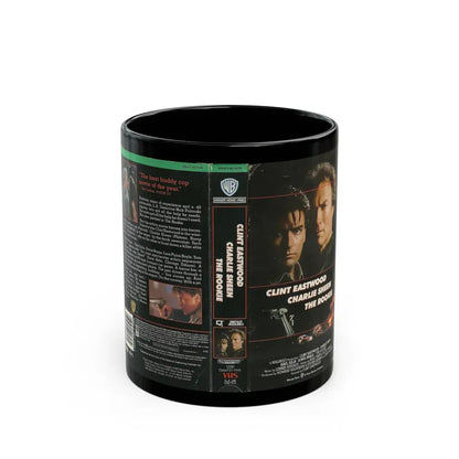 THE ROOKIE CLINT EASTWOOD CHARLIE SHEEN (VHS COVER) - Black Coffee Mug 11oz - Go Mug Yourself