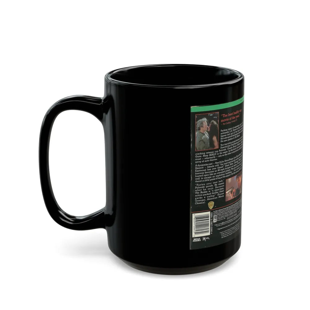 THE ROOKIE CLINT EASTWOOD CHARLIE SHEEN (VHS COVER) - Black Coffee Mug-Go Mug Yourself