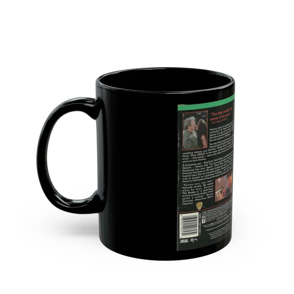 THE ROOKIE CLINT EASTWOOD CHARLIE SHEEN (VHS COVER) - Black Coffee Mug-Go Mug Yourself