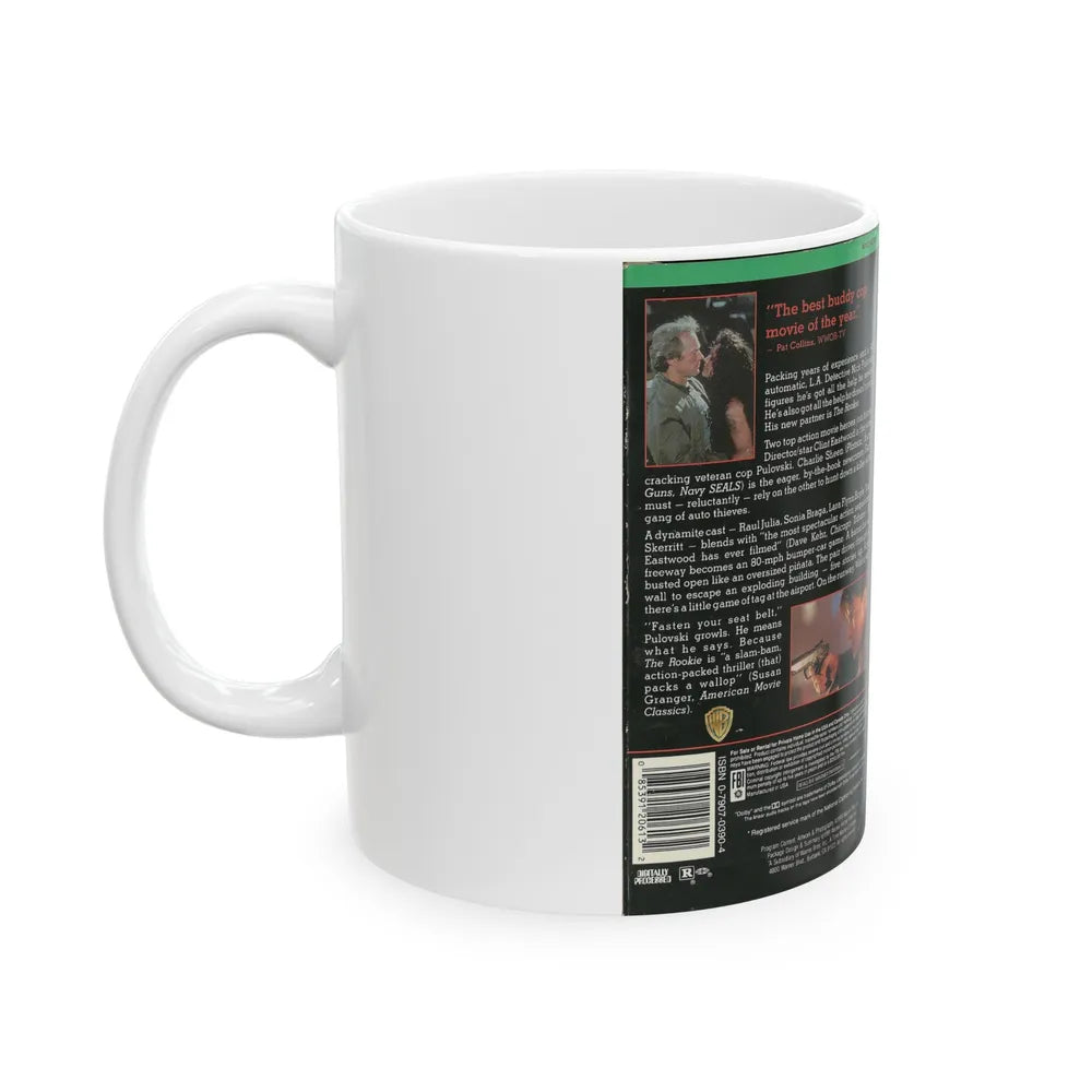 THE ROOKIE CLINT EASTWOOD CHARLIE SHEEN (VHS COVER) - White Coffee Mug-Go Mug Yourself