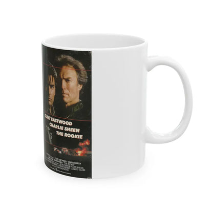 THE ROOKIE CLINT EASTWOOD CHARLIE SHEEN (VHS COVER) - White Coffee Mug-Go Mug Yourself