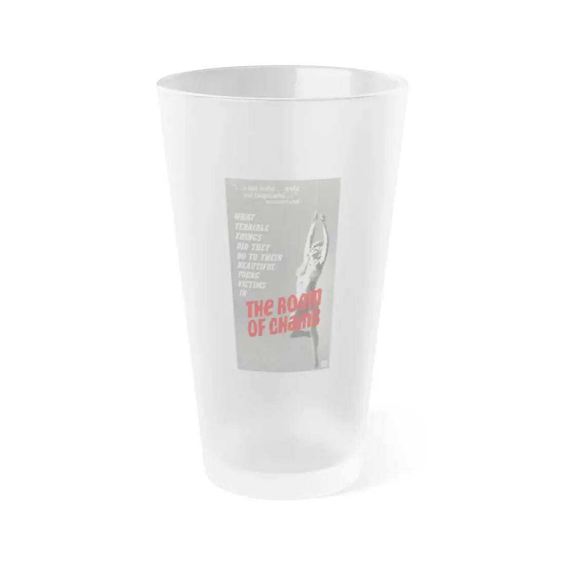 THE ROOM OF CHAINS 1970 Movie Poster - Frosted Pint Glass 16oz Default Title - Go Mug Yourself