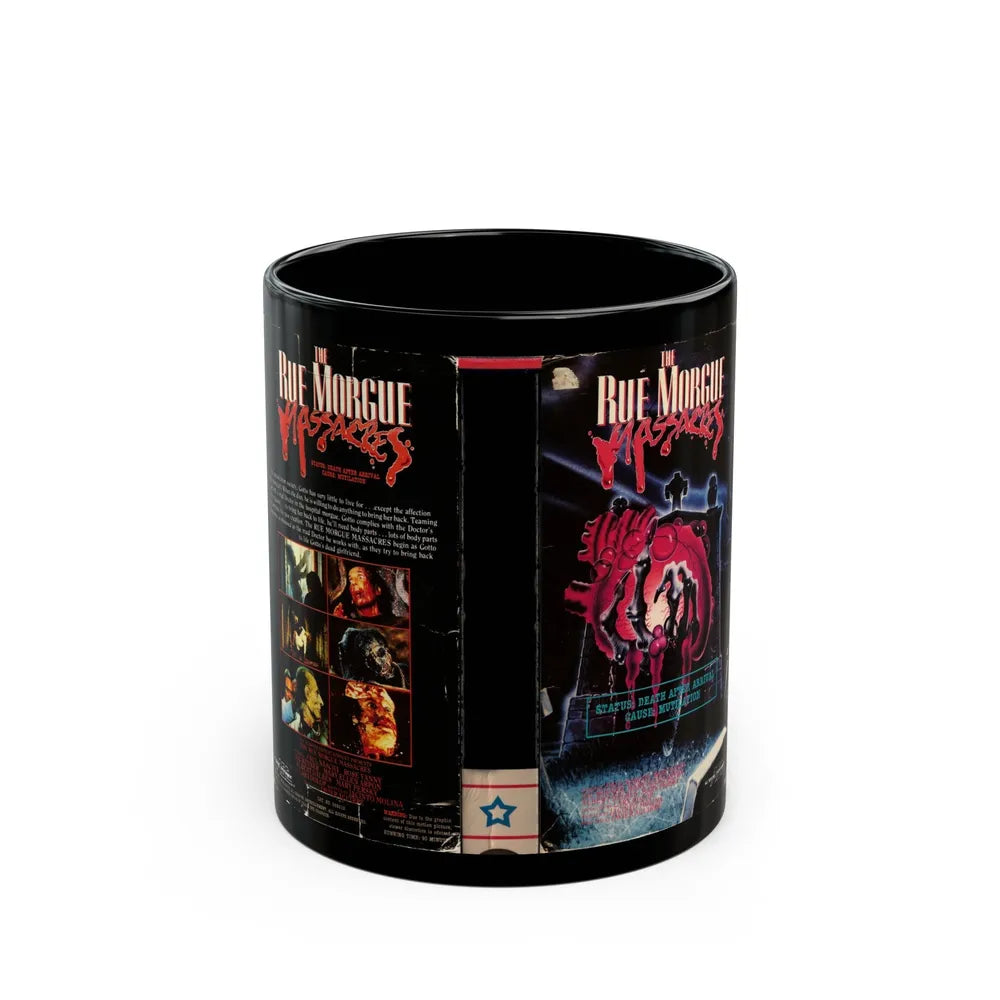 THE RUE MORGUE MASSACRES (VHS COVER) - Black Coffee Mug-11oz-Go Mug Yourself