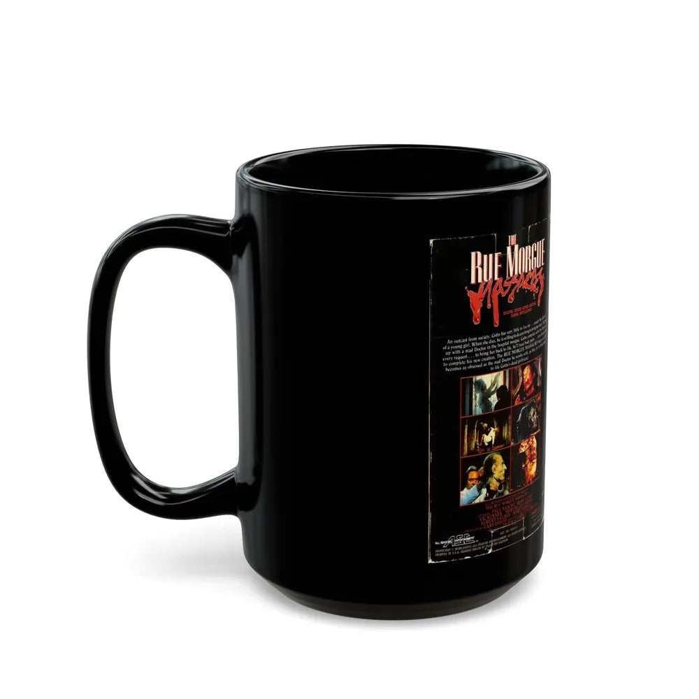 THE RUE MORGUE MASSACRES (VHS COVER) - Black Coffee Mug-Go Mug Yourself