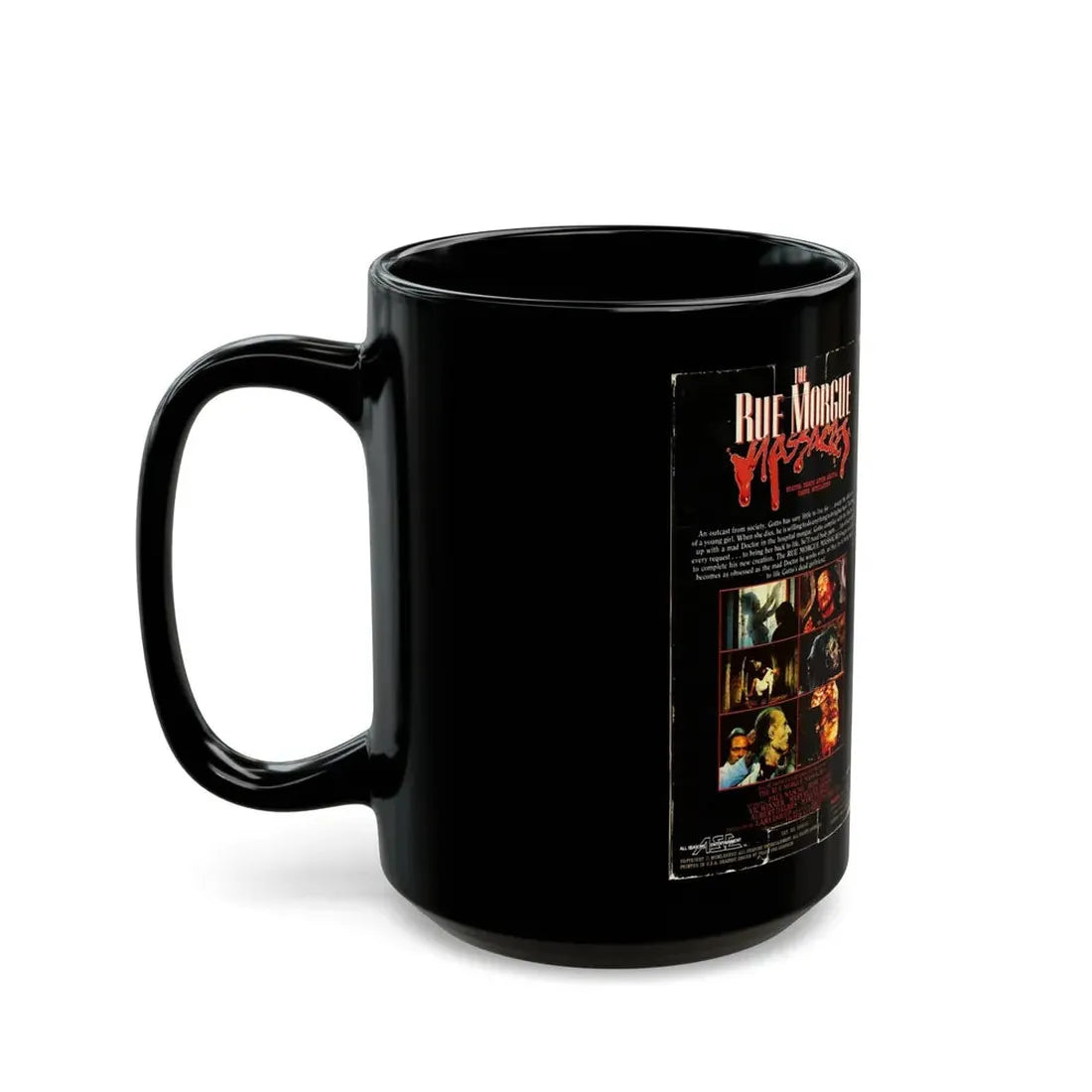 THE RUE MORGUE MASSACRES (VHS COVER) - Black Coffee Mug - Go Mug Yourself