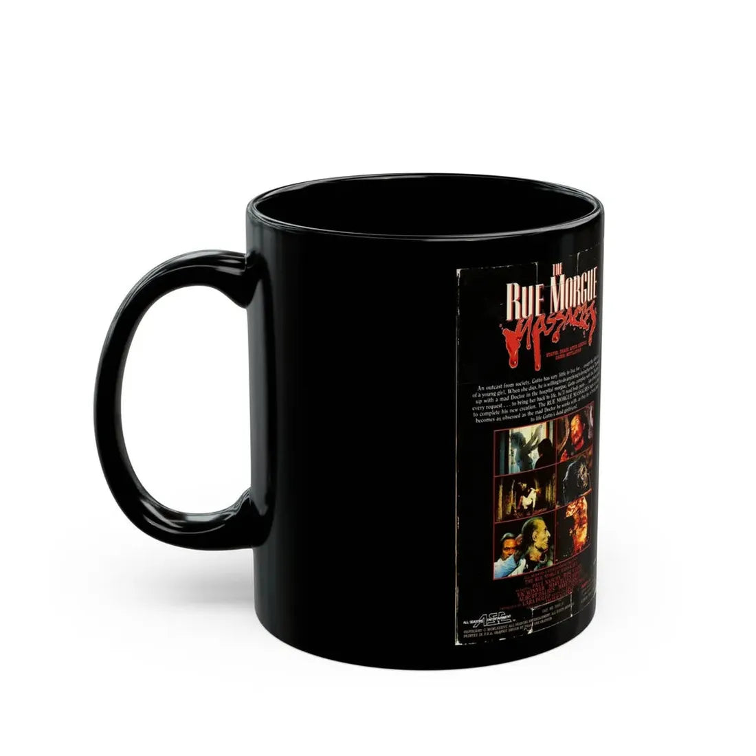 THE RUE MORGUE MASSACRES (VHS COVER) - Black Coffee Mug - Go Mug Yourself