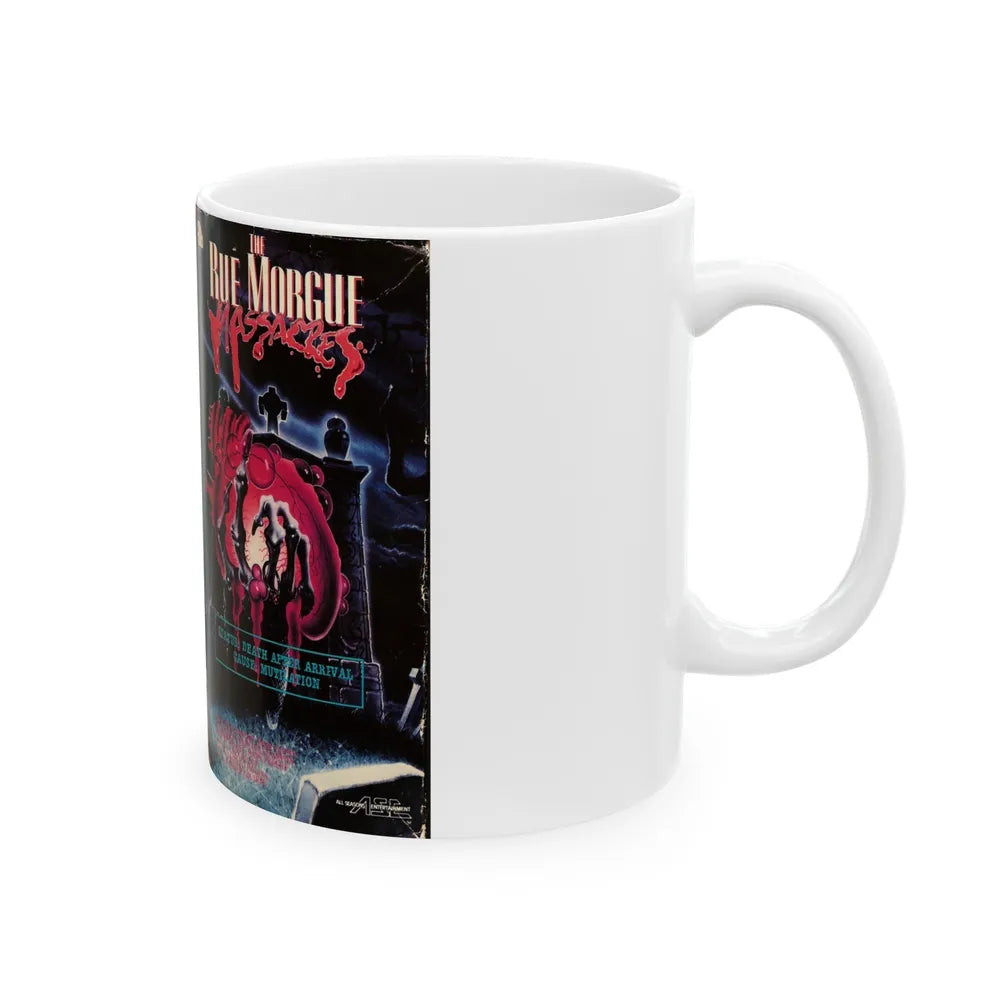 THE RUE MORGUE MASSACRES (VHS COVER) - White Coffee Mug-Go Mug Yourself