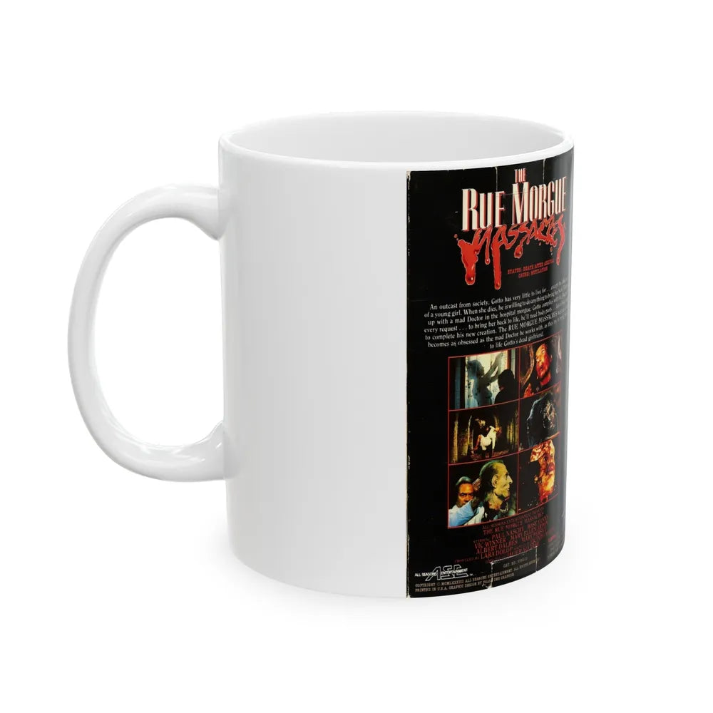 THE RUE MORGUE MASSACRES (VHS COVER) - White Coffee Mug-Go Mug Yourself