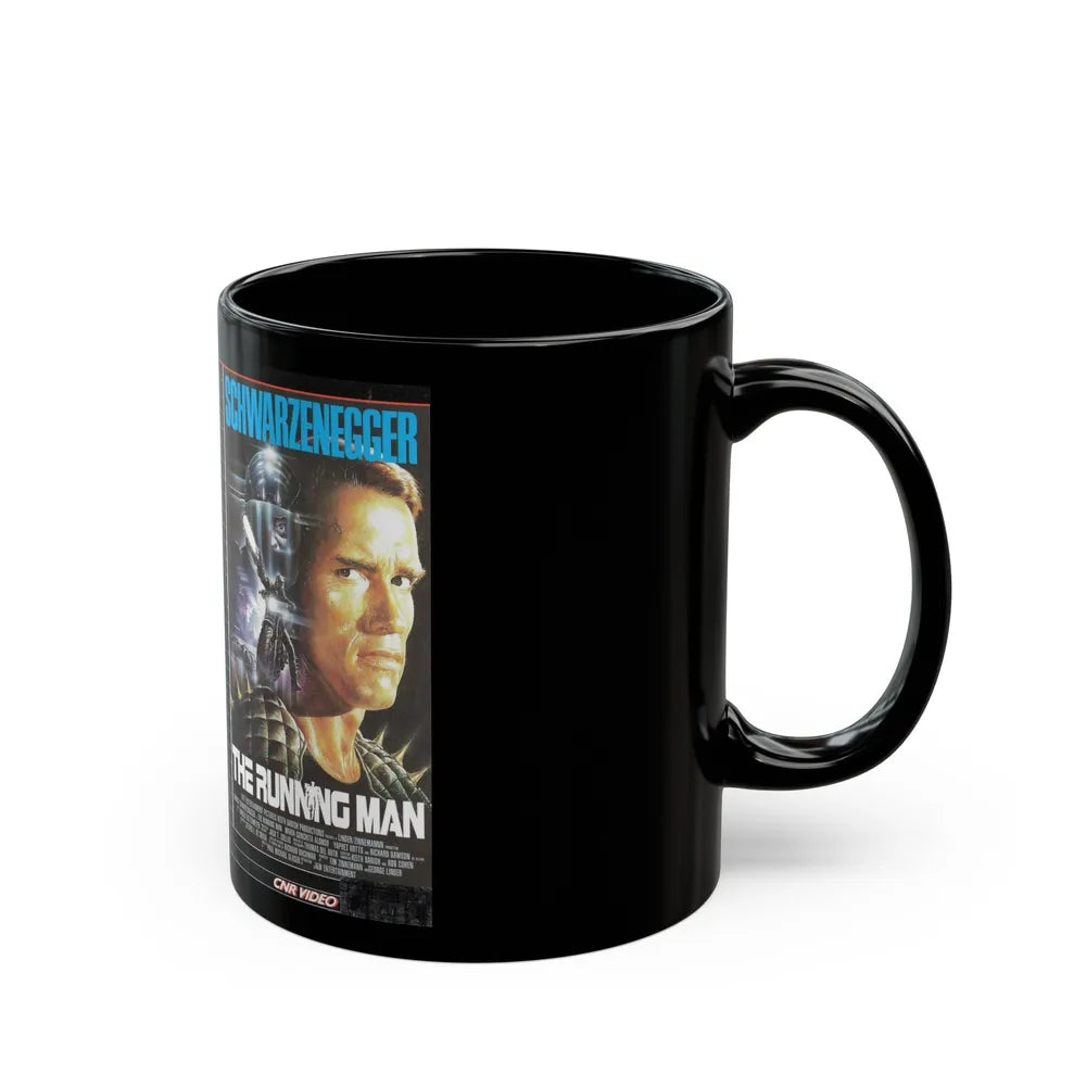 THE RUNNING MAN (VHS COVER) - Black Coffee Mug-Go Mug Yourself