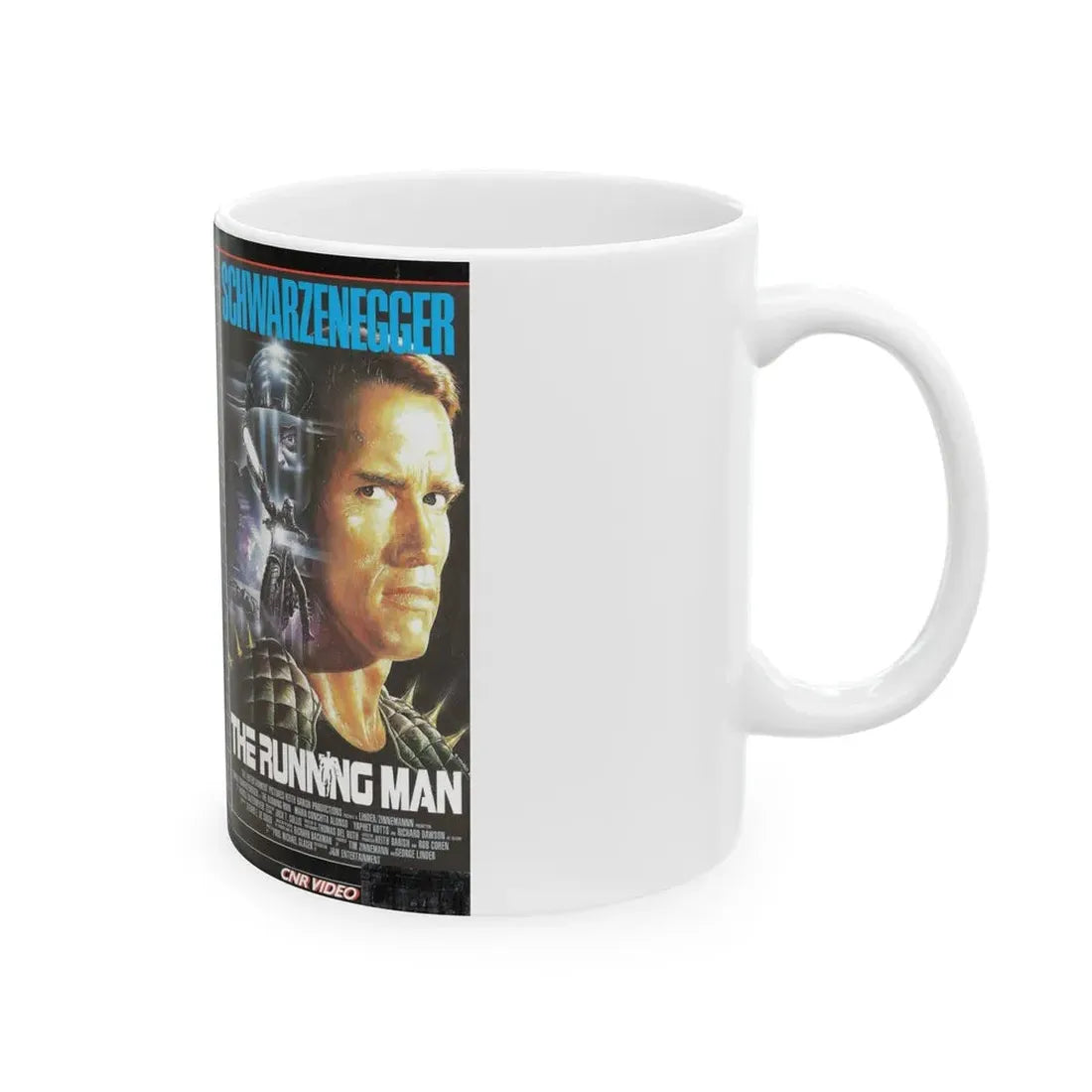 THE RUNNING MAN (VHS COVER) - White Coffee Mug - Go Mug Yourself