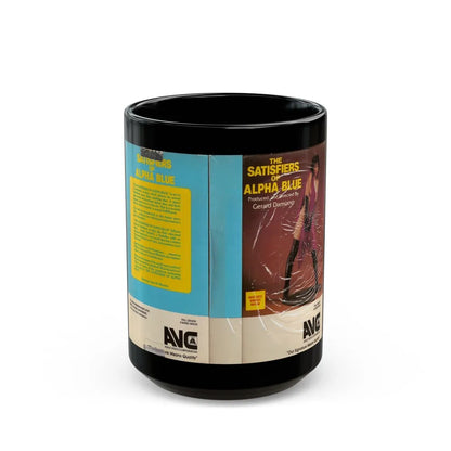 THE SATISFIERS OF ALPHA BLUE (VHS COVER) - Black Coffee Mug-15oz-Go Mug Yourself