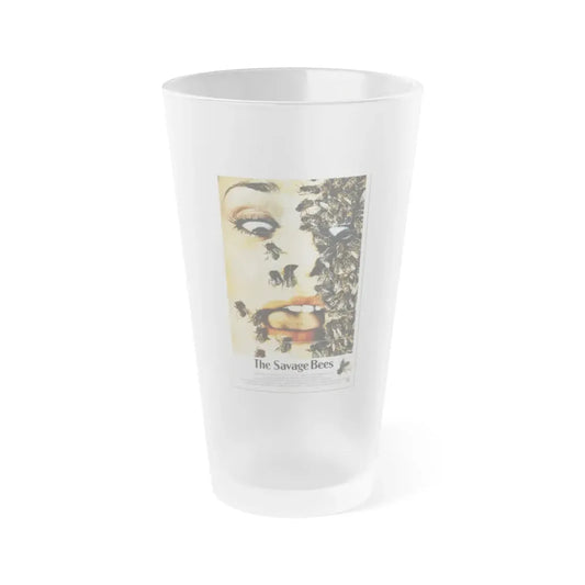 THE SAVAGE BEES 1976 Movie Poster - Frosted Pint Glass 16oz Default Title - Go Mug Yourself