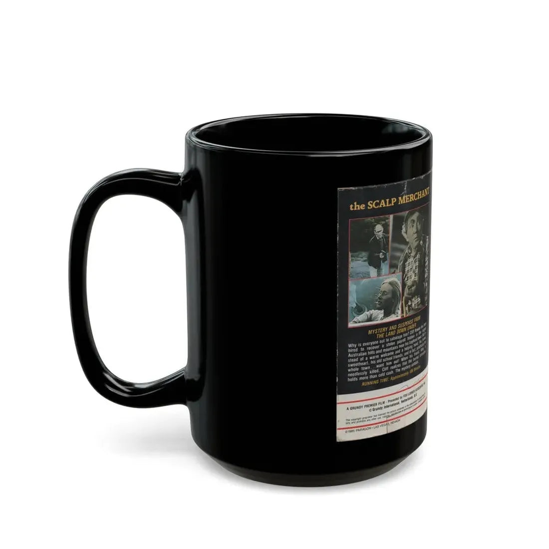 THE SCALP MERCHANT PARAGON VIDEO PRODUCTIONS (VHS COVER) - Black Coffee Mug - Go Mug Yourself