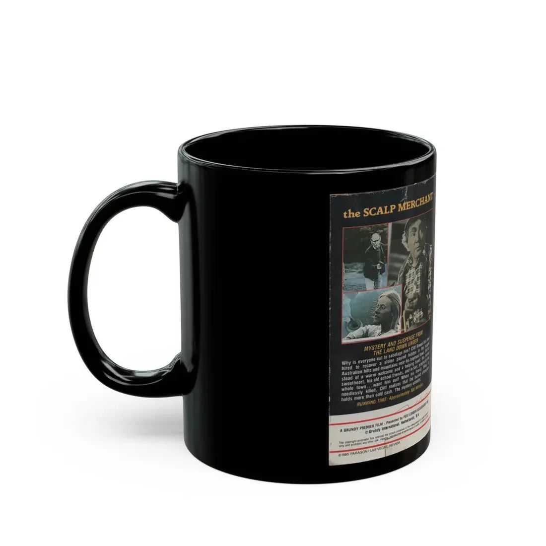 THE SCALP MERCHANT PARAGON VIDEO PRODUCTIONS (VHS COVER) - Black Coffee Mug - Go Mug Yourself