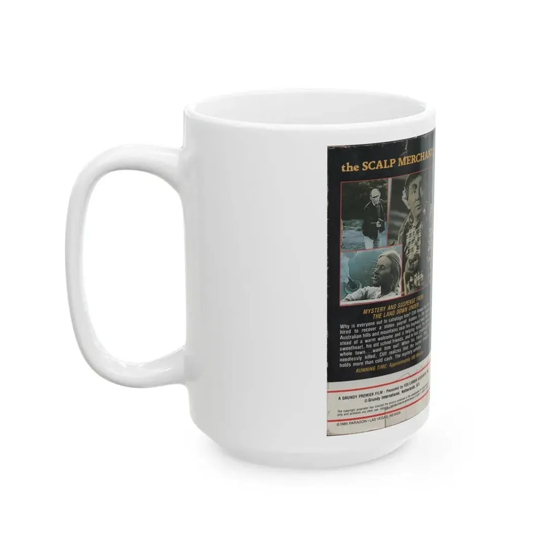 THE SCALP MERCHANT PARAGON VIDEO PRODUCTIONS (VHS COVER) - White Coffee Mug - Go Mug Yourself