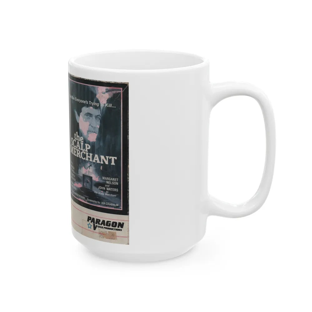 THE SCALP MERCHANT PARAGON VIDEO PRODUCTIONS (VHS COVER) - White Coffee Mug-Go Mug Yourself