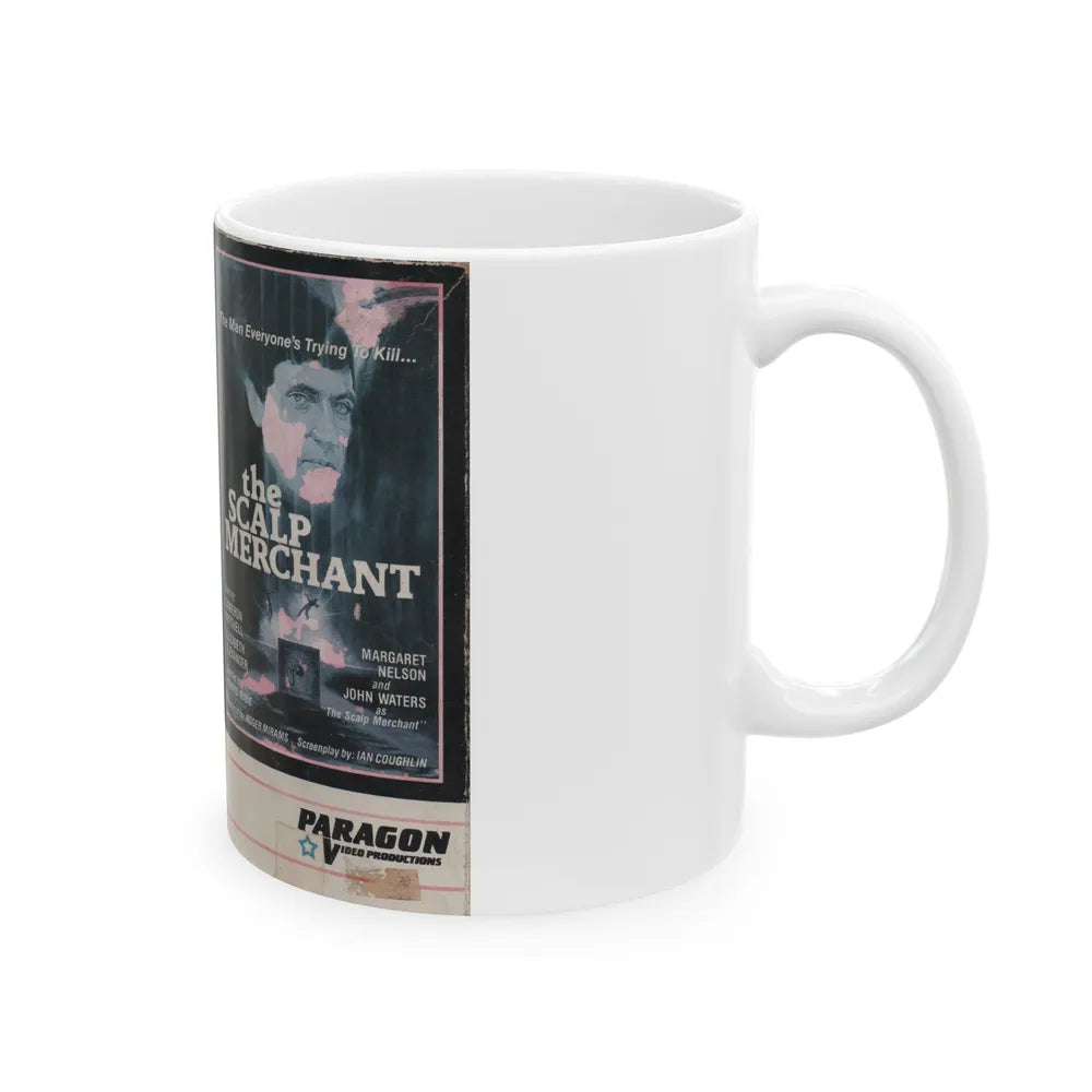 THE SCALP MERCHANT PARAGON VIDEO PRODUCTIONS (VHS COVER) - White Coffee Mug-Go Mug Yourself