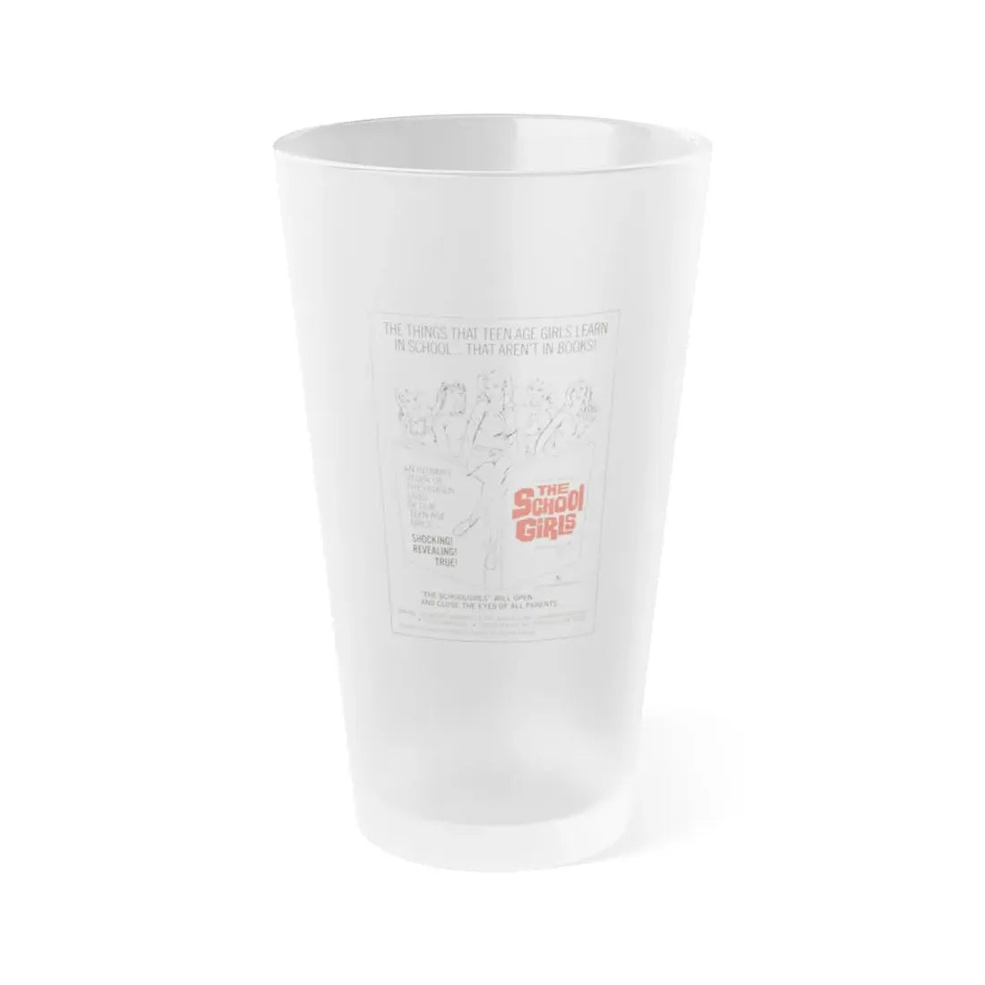 THE SCHOOLGIRLS (SCHOOLGIRL REPORT) 1970 Movie Poster - Frosted Pint Glass 16oz Default Title - Go Mug Yourself