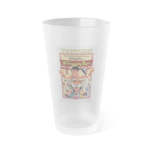 THE SCREAMING TIGER 1972 Movie Poster - Frosted Pint Glass 16oz Default Title - Go Mug Yourself
