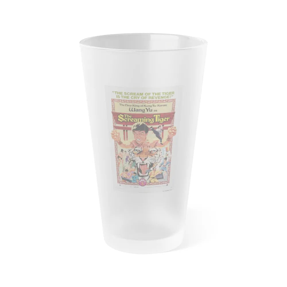 THE SCREAMING TIGER 1972 Movie Poster - Frosted Pint Glass 16oz-Go Mug Yourself