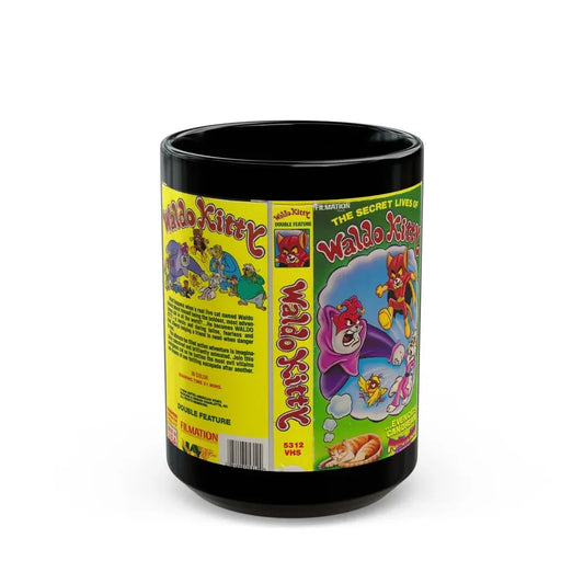 THE SECRET LIVES OF WALDO KITTY (VHS COVER) - Black Coffee Mug 15oz - Go Mug Yourself