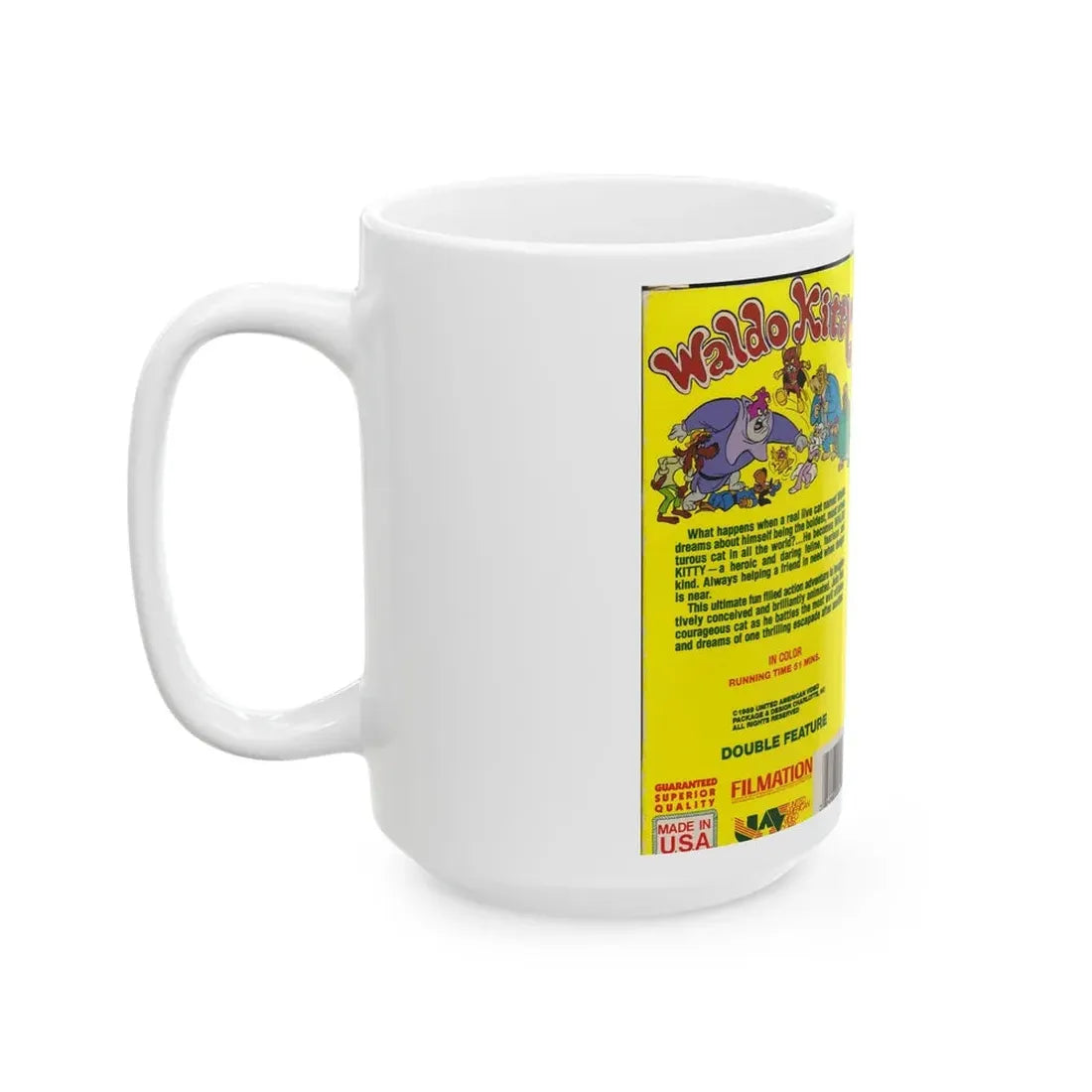 THE SECRET LIVES OF WALDO KITTY (VHS COVER) - White Coffee Mug - Go Mug Yourself