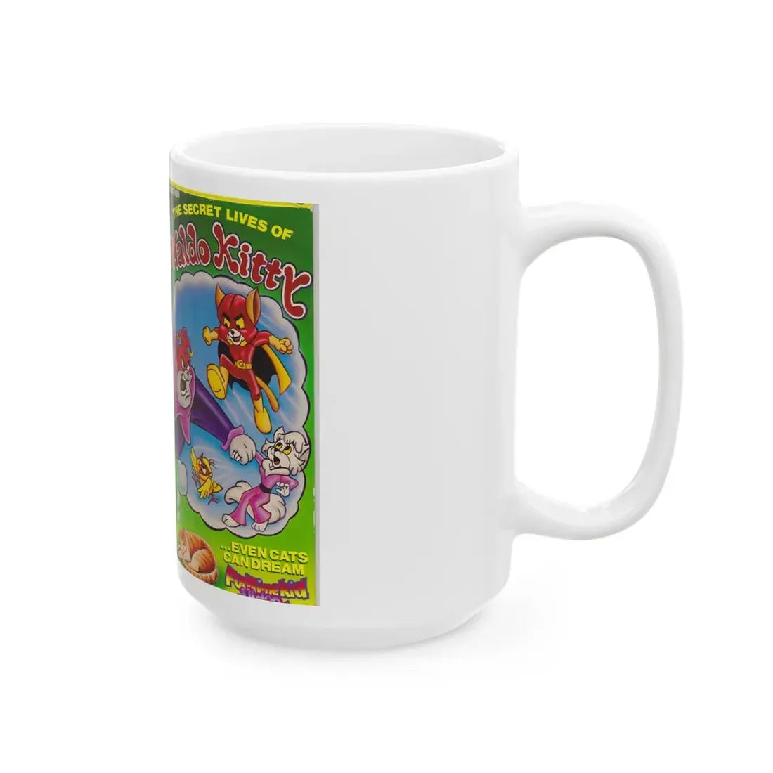 THE SECRET LIVES OF WALDO KITTY (VHS COVER) - White Coffee Mug - Go Mug Yourself