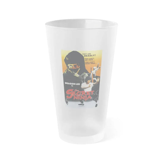 THE SECRET NINJA 1984 Movie Poster - Frosted Pint Glass 16oz Default Title - Go Mug Yourself