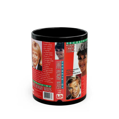 THE SECRET OF THREE HUNGRY WIVES (VHS COVER) - Black Coffee Mug 11oz - Go Mug Yourself
