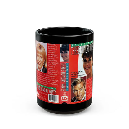 THE SECRET OF THREE HUNGRY WIVES (VHS COVER) - Black Coffee Mug-15oz-Go Mug Yourself