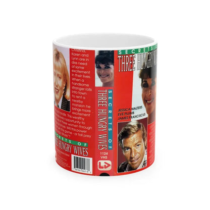 THE SECRET OF THREE HUNGRY WIVES (VHS COVER) - White Coffee Mug 11oz - Go Mug Yourself