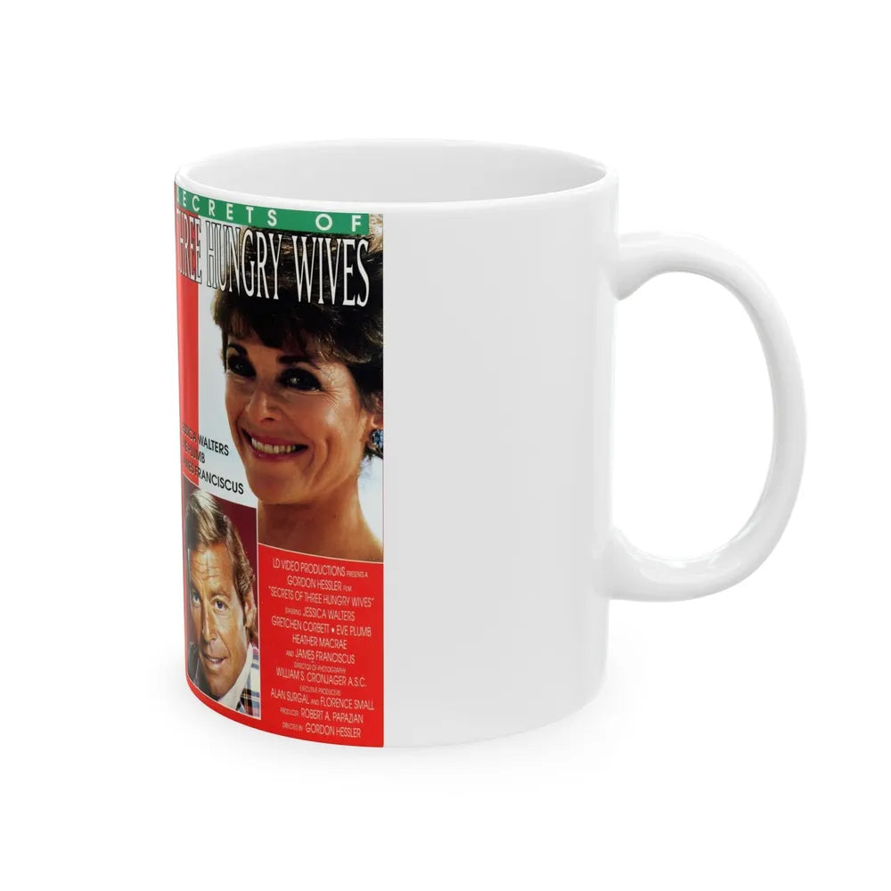 THE SECRET OF THREE HUNGRY WIVES (VHS COVER) - White Coffee Mug-Go Mug Yourself