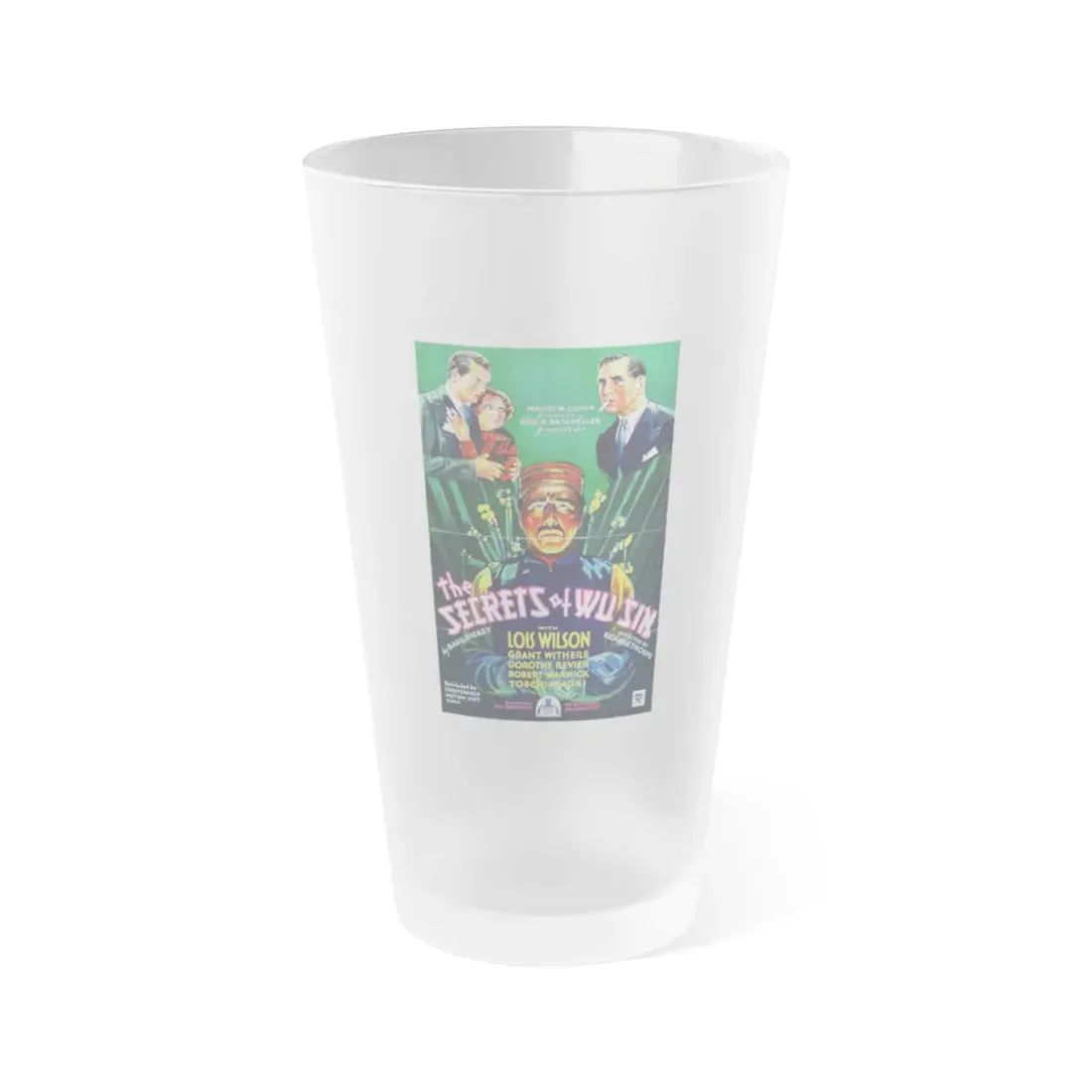 THE SECRETS OF WU SIN 1932 Movie Poster - Frosted Pint Glass 16oz Default Title - Go Mug Yourself