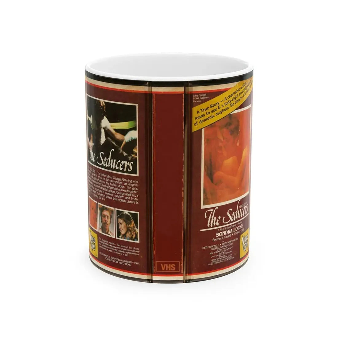 THE SEDUCERS (VHS COVER) - White Coffee Mug 11oz - Go Mug Yourself