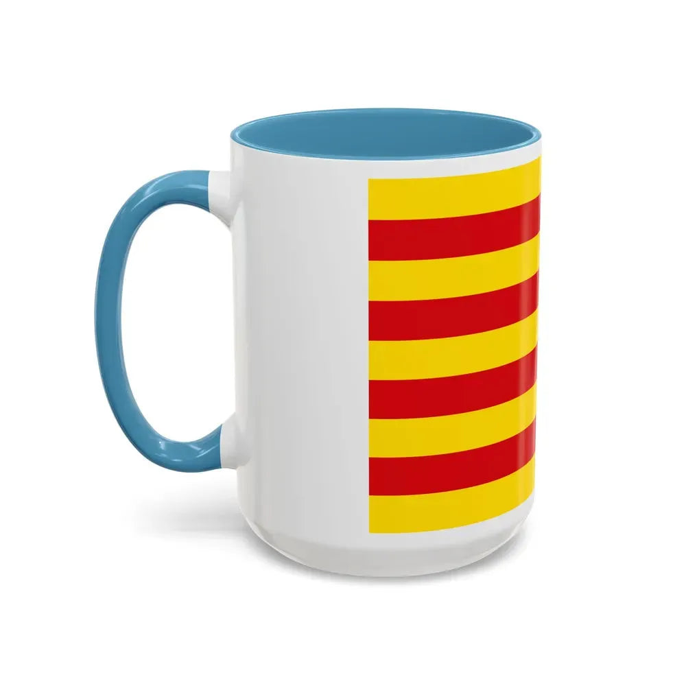 The Senyera the Flag of Catalonia Spain - Accent Coffee Mug - Go Mug Yourself