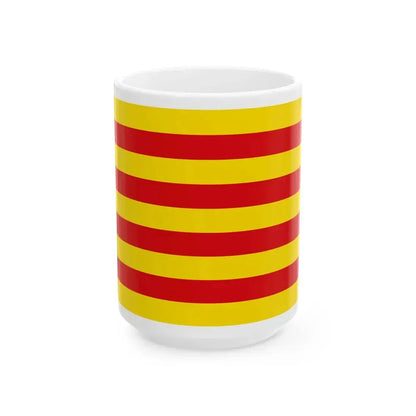 The Senyera the Flag of Catalonia Spain - White Coffee Mug - Go Mug Yourself