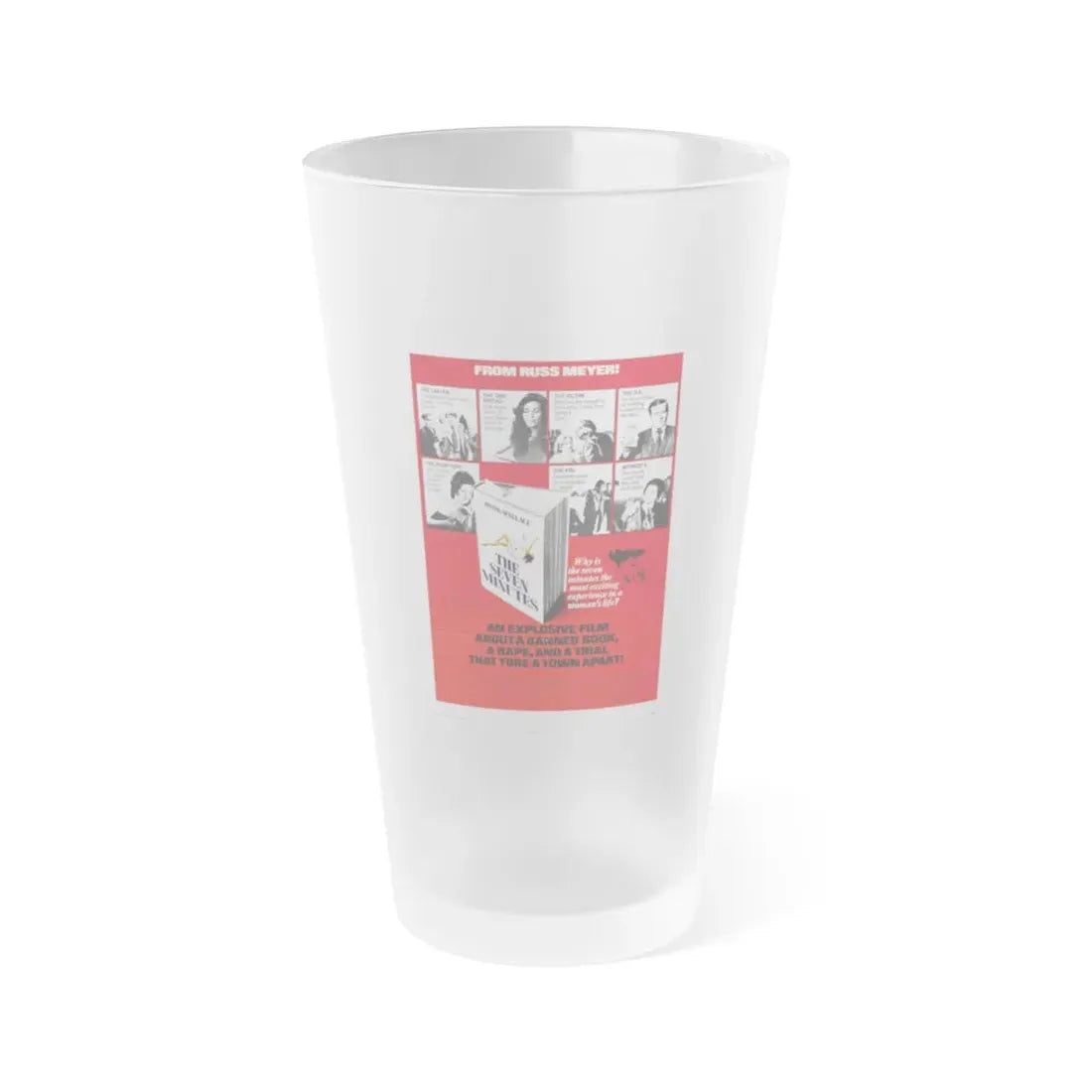 THE SEVEN MINUTES 1971 Movie Poster - Frosted Pint Glass 16oz Default Title - Go Mug Yourself