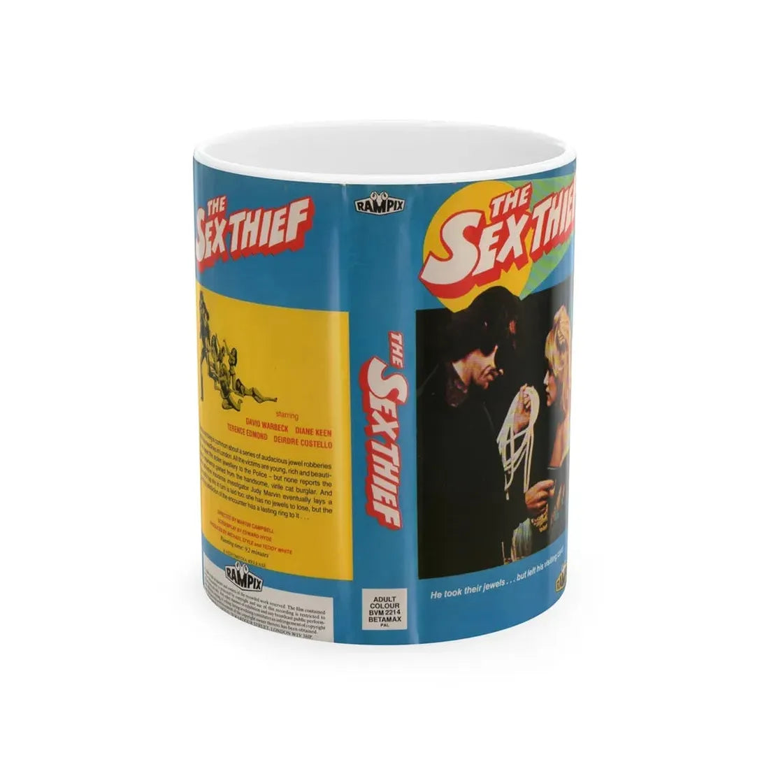 THE SEX THIEF (VHS COVER) - White Coffee Mug 11oz - Go Mug Yourself