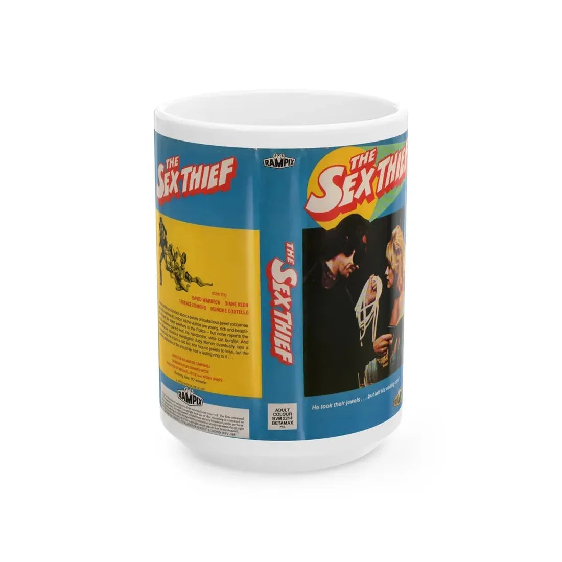 THE SEX THIEF (VHS COVER) - White Coffee Mug 15oz - Go Mug Yourself
