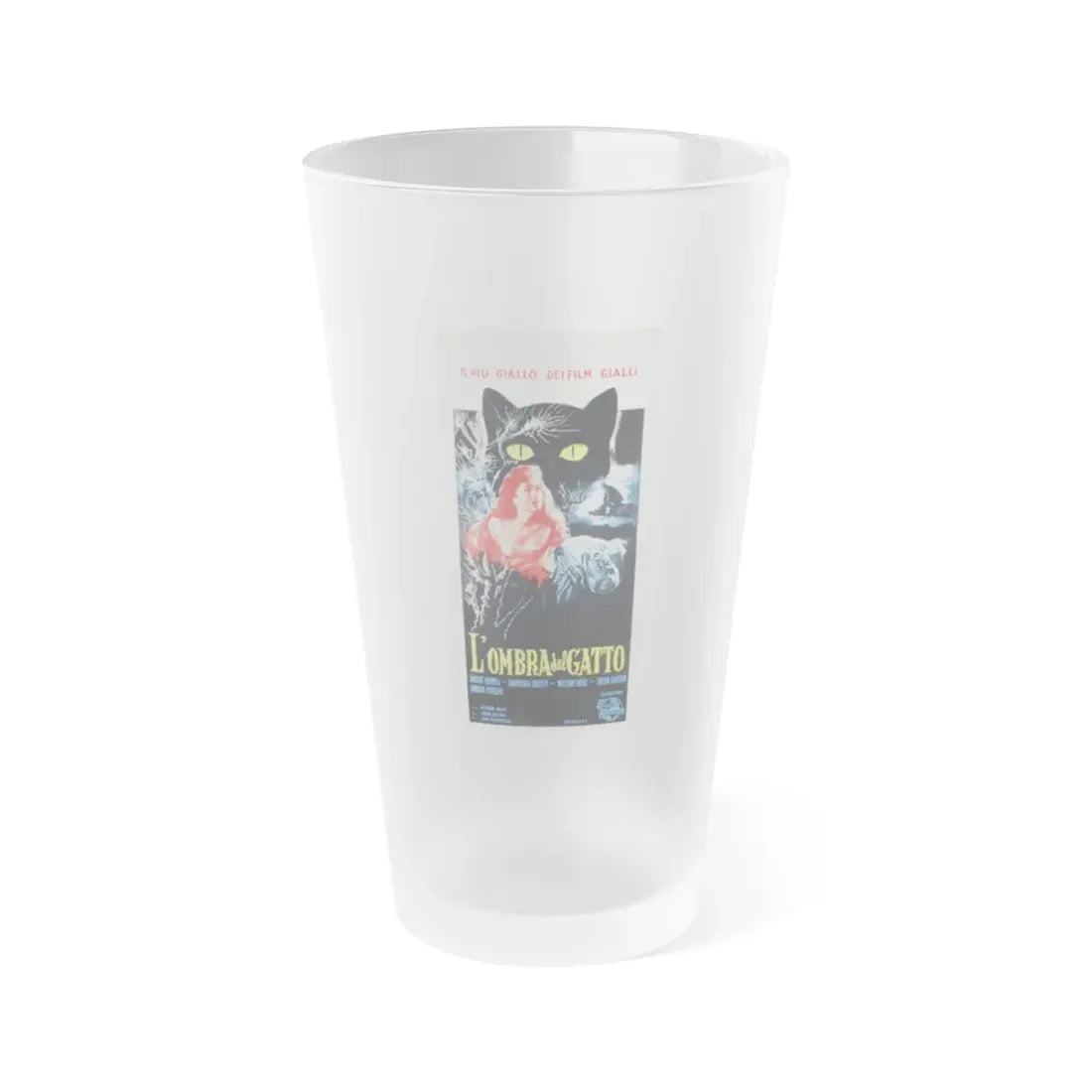 THE SHADOW OF THE CAT (ITALIAN) 1961 Movie Poster - Frosted Pint Glass 16oz Default Title - Go Mug Yourself