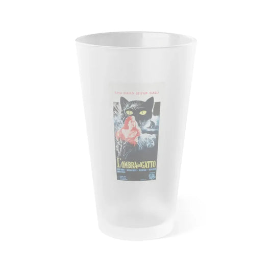 THE SHADOW OF THE CAT (ITALIAN) 1961 Movie Poster - Frosted Pint Glass 16oz Default Title - Go Mug Yourself
