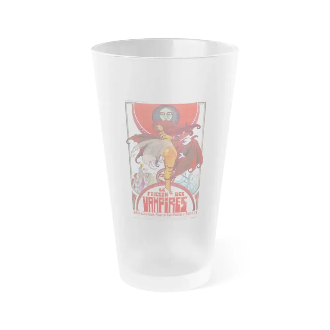 THE SHIVER OF THE VAMPIRE 1971 Movie Poster - Frosted Pint Glass 16oz Default Title - Go Mug Yourself