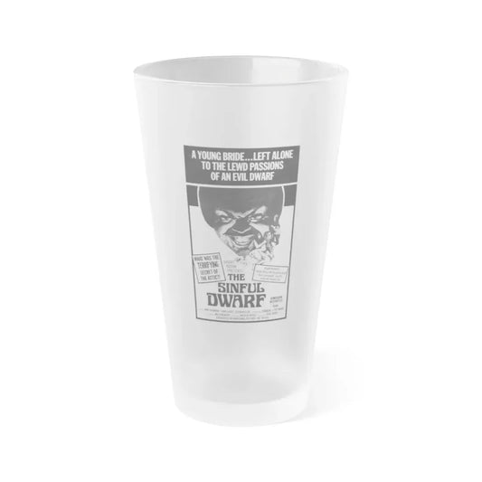 THE SINFUL DWARF 1973 Movie Poster - Frosted Pint Glass 16oz Default Title - Go Mug Yourself